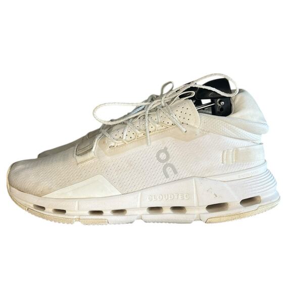 Women's On Running Cloudnova 2 3WE30220108 Mesh Athletic Sneaker Size 9.5 White - Picture 1 of 6
